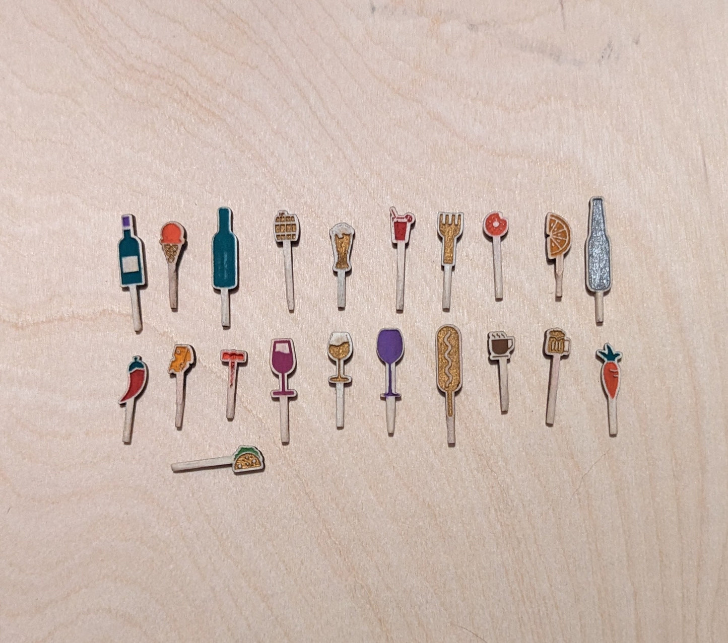 Food & Beverage Shaped shaped Cribbage board pegs